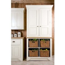 Victorian freestanding kitchen painted pine larder pantry cupboard