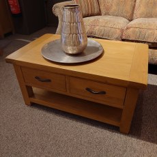 Clearance Oaken 2 Drawer Coffee Table Clearance Oaken 2 Drawer Coffee Table