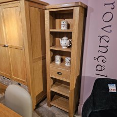 Clearance Wellington Oak Slim Bookcase