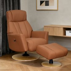 Sorrento Swivel Recliner Chair - Camel Sorrento Swivel Recliner Chair - Camel