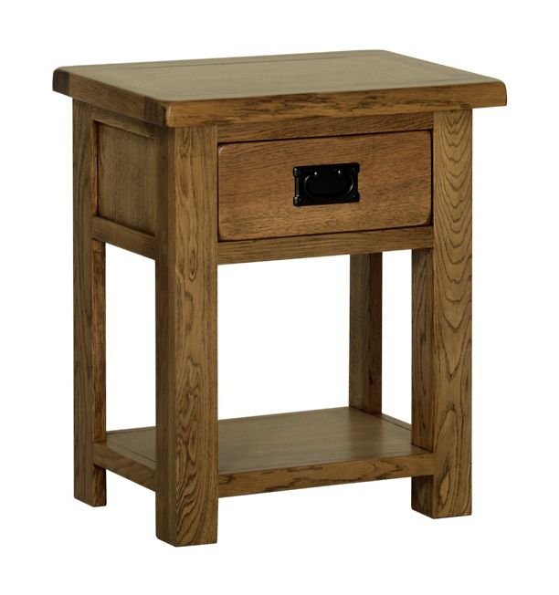 Riad Rustic Oak 1 Drawer Nightstand