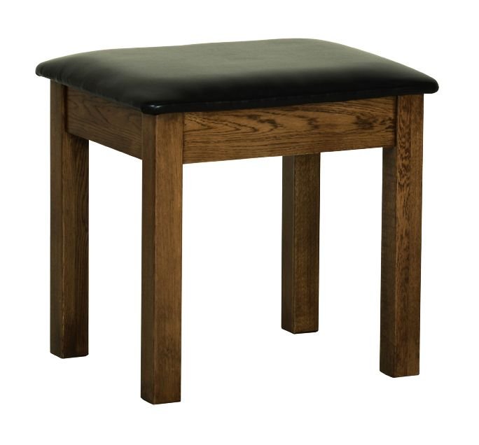 Riad Rustic Oak Dressing Table Stool