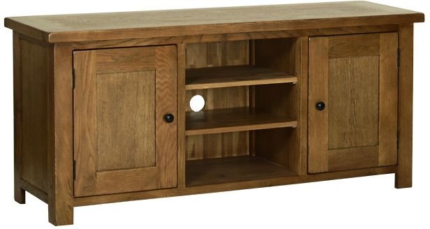 Riad Rustic Oak Large Plasma TV Unit