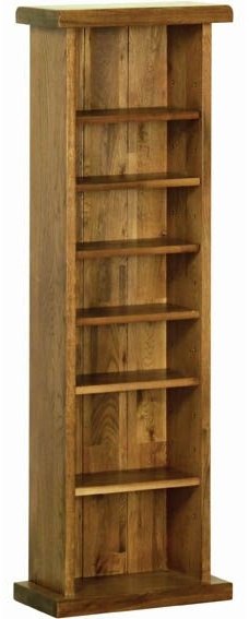 Riad Rustic Oak CD/DVD Rack