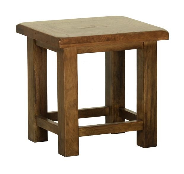 Riad Rustic Oak Lamp Table