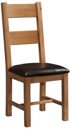 Riad Oak Furniture Riad Rustic Oak Ladder Back Dining Chair