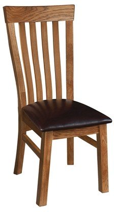 Riad Rustic Oak Slatted Back Dining Chair