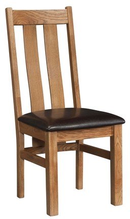 Riad Oak Furniture Riad Rustic Oak Twin Slat Dining Chair