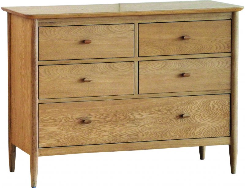 ercol Teramo 5 Drawer Wide Chest