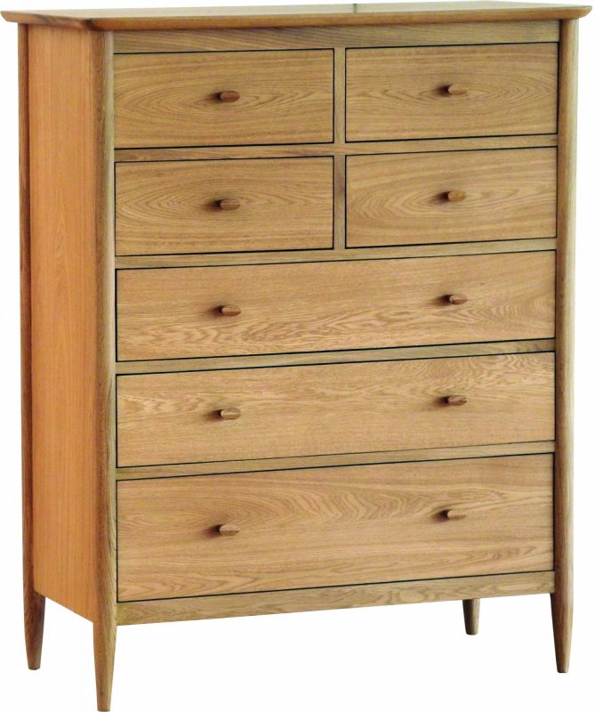 ercol Teramo 7 Drawer Tall Wide Chest