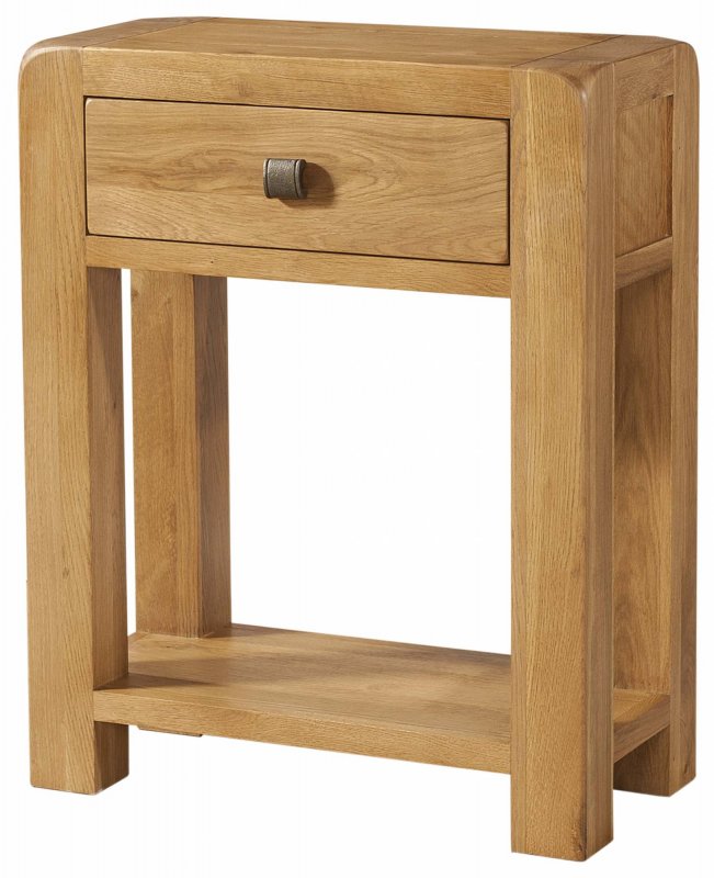 Avon Oak Small Console 1 Drawer & Shelf