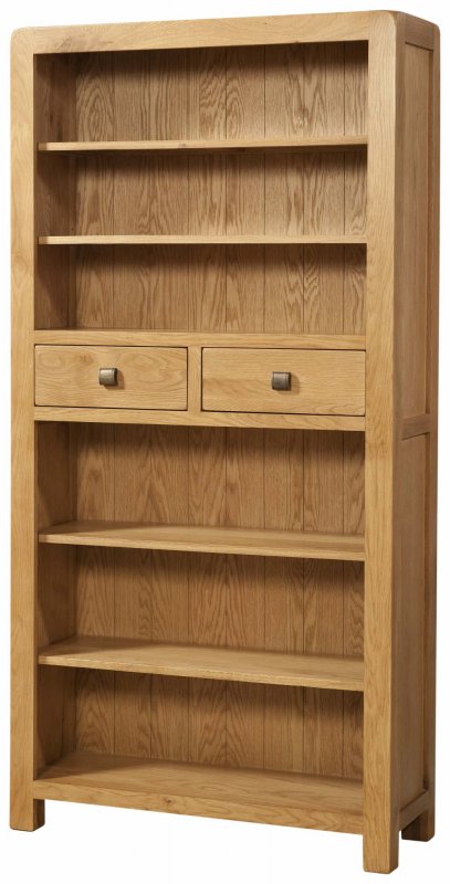 Avon Oak Tall Bookcase with Drawers