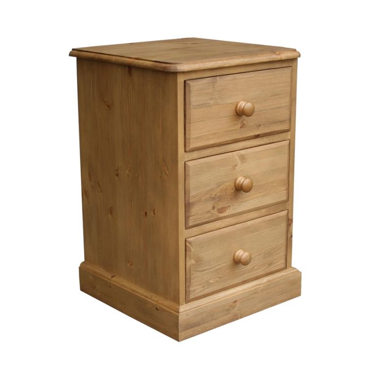 Woodies Pine 3 Drawer Bedside