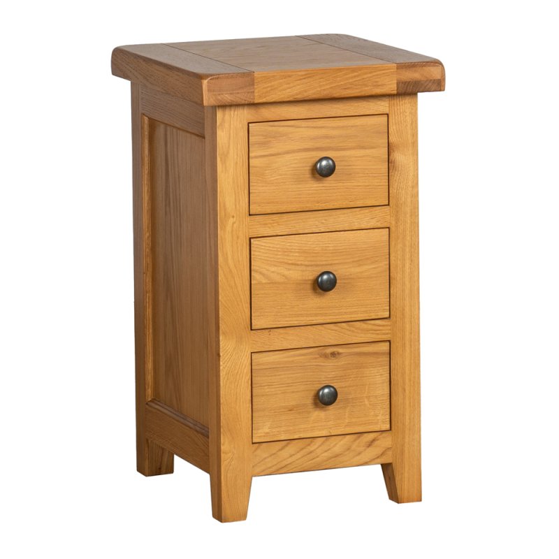 Oaken Compact 3 Drawer Bedside