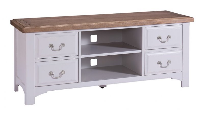 Fleur grey painted TV unit