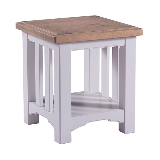 Fleur grey painted lamp table