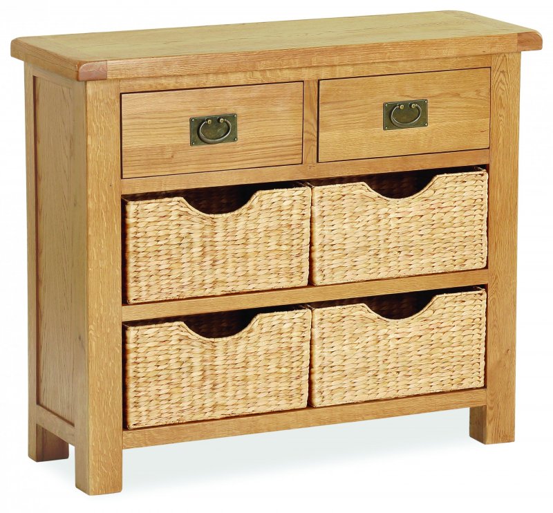 Countryside Small Sideboard (2 drawers) with 4 Baskets