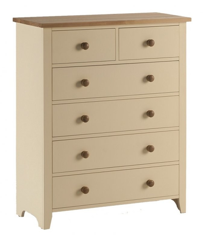 Jersey Jersey ivory paint 2 over 4 chest of drawers