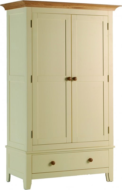 Jersey Jersey ivory paint double wardrobe on drawer