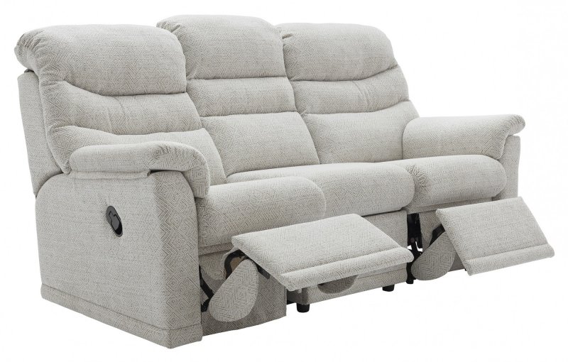 G Plan Malvern Recliner 3 Seater Sofa (3 cushions) - Fabric