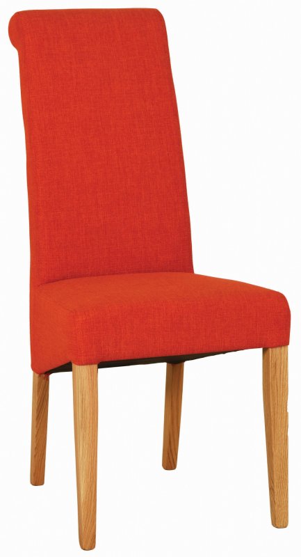 Lisbon Dark Orange Fabric Chair