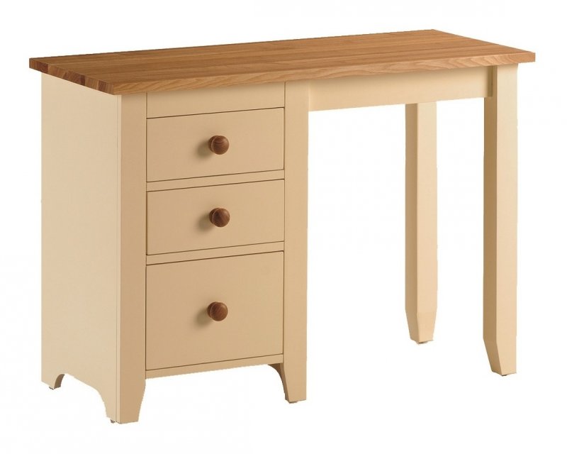 Jersey ivory paint single pedestal dressing table