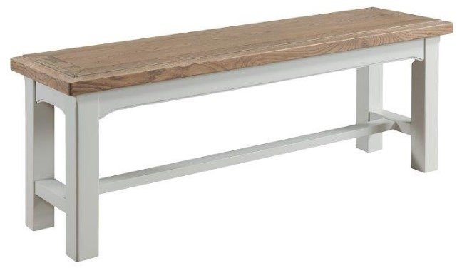 Fleur grey painted bench