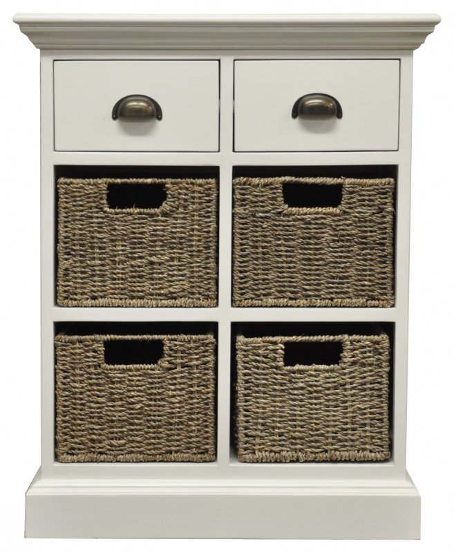 Basket Collection Basket Collection 2 Drawers Over 4 Baskets - 3 Rows High