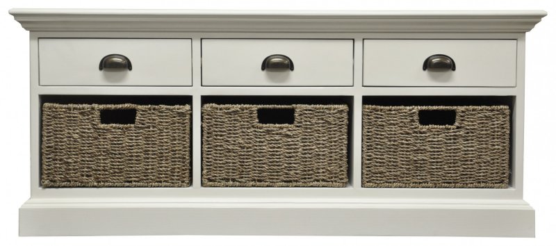 Basket Collection 3 Drawers Over 3 Baskets - 2 Rows High
