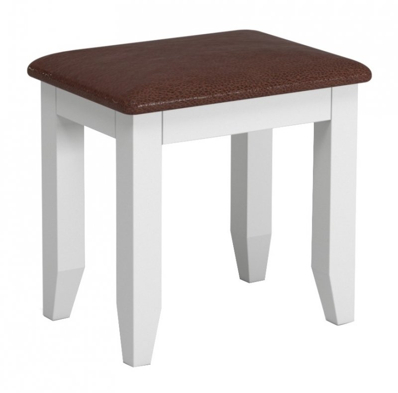 Jersey Jersey grey paint dressing table stool