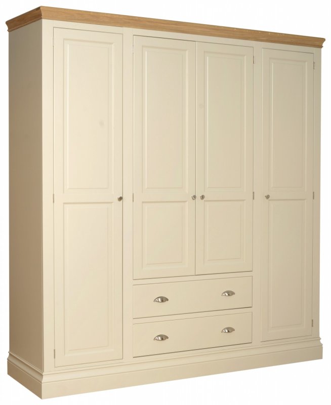 Geneva Painted Quad Combi Wardrobe