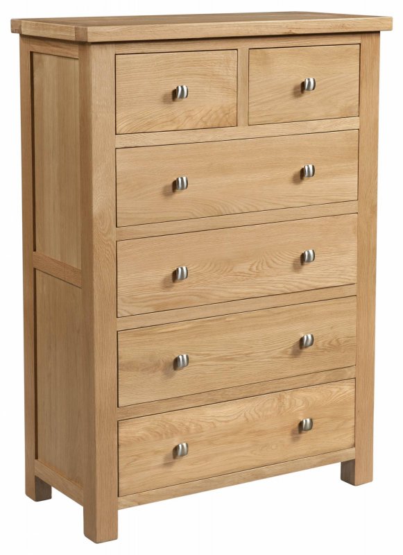Bristol Oak 2 over 4 chest of drawers