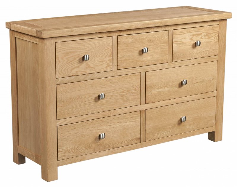 Bristol Oak 3 over 4 chest of drawers