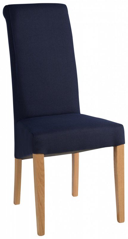 Lisbon Dark Blue Fabric Chair