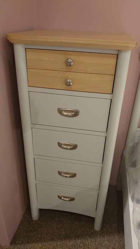 #Norway Tall Narrow 5 Drawer Chest