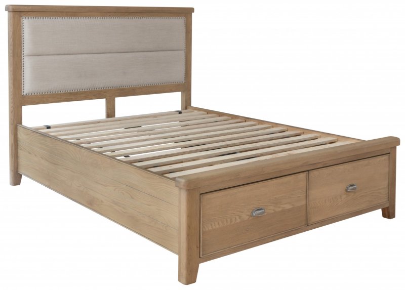 Bergen 4'6'' Fabric Headend & Drawer Footboard Bed