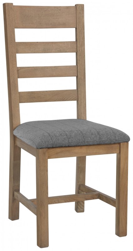 Bergen Bergen Slatted Dining Chair - Grey Check