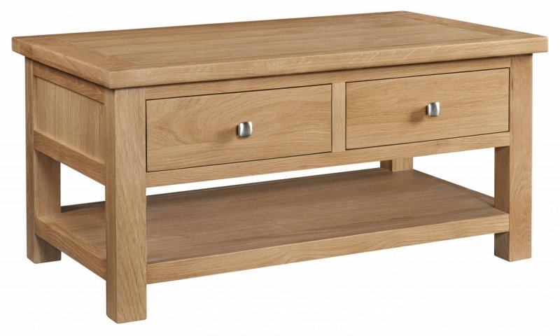 Bristol Oak 2 Drawer Coffee Table