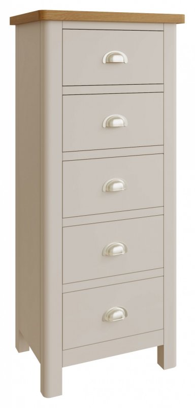 Sigma Grey 5 Drawer Tallboy Chest