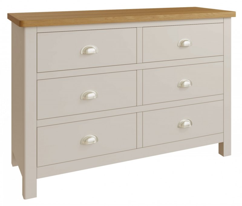 Sigma Grey 6 Drawer Wide Chest