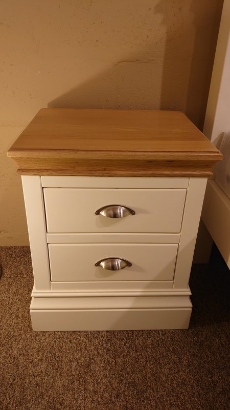 Geneva 2 Drawer Bedside Ivory