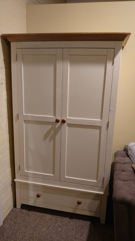 #Jersey Wardrobe on Drawer (Ivory)