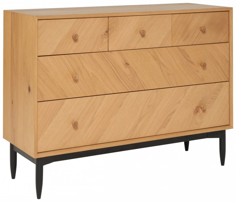 ercol Monza 5 Drawer Wide Chest