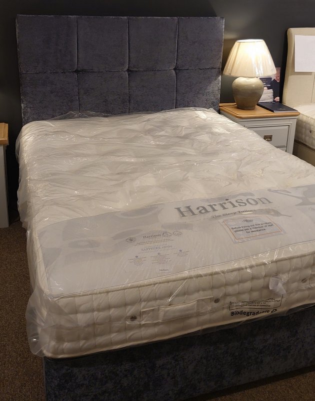 #Harrison Sapphire Mattress with Divan Base and Headboard