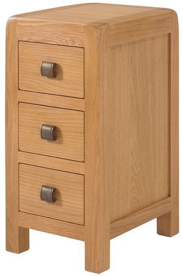 Avon Oak Compact 3 Drawer Bedside