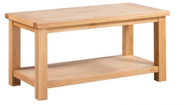 Bristol Oak Small Coffee Table with Shelf