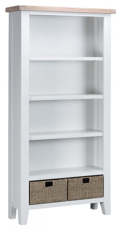 Newlyn Large Bookcase (White Finish)