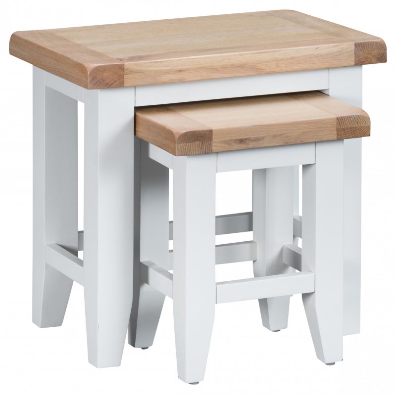 Newlyn Newlyn Nest of 2 Tables (White Finish)