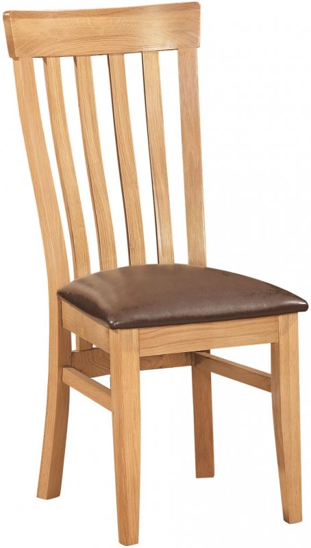 Lisbon Oak Slatted Back Chair