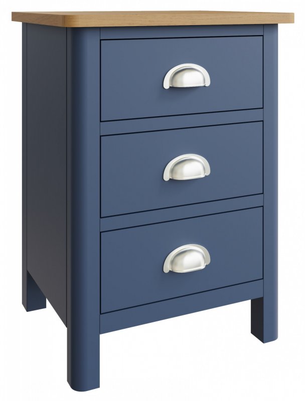 Sigma Blue 3 Drawer Bedside